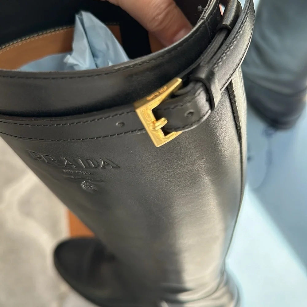 Prada knee high riding boots (size 38) - Picture 3 of 11